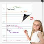 Giant Magnetic Notebook Paper,Dry Erase Handwriting Lined White Board Paper Teaching Supplies Chart Paper for Teacher Essentials Homeschool Elementary Classroom Must Haves, 21.7”x 17"