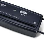 Aurora AU660S 6-Sheet Strip Cut Paper/Credit Card Shredder Without Wastebasket, Portable with Extendable Arm, Black
