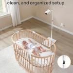 Dr.Care Baby Monitor Floor Stand, Universal justable Gooseneck Holder with Stable Base, No-Drill Installation, Compatible with All Dr.Care Cameras