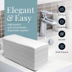 Reli. Bathroom Napkins Guest Disposable (60 Pack) Linen-Feel Guest Towels 12" x 15.75" | Cloth-Like Restroom Napkins | Paper Hand Towels for Bathroom, Kitchen, Dinner | White, Soft Absorbent