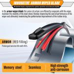 AUTOBOO 28"+20" Windshield Wipers with 16" Rear Wiper Ble Replacement for Toyota Sienna 2011-2017 2018 2019 2020 -Original Factory Quality (Pack of 3)