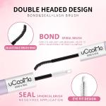 Lash Bond and Seal uCoolMe Waterproof for Lash Clusters 144Hours Super Hold Long-Lasting Non-Irritating Eyelash Glue for DIY at Home(Black Bond,10ML)