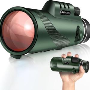 Birthday Gifts for Men D Him Husband Teen, 10x42 Compact Monocular Telescope, High Powered FMC & BAK4 Scope, Gifts for Christmas, Outdoors Survival Hiking Gear for venture