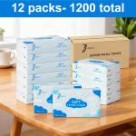 Lotion Facial Tissues - 1200 Sheets 3-Ply Ultra Soft Portable Travel Tissues for Sensitive Skin, Soothing and Gentle Tissues Bulk for Nose