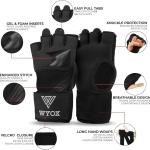 WYOX Gel Boxing Hand Wraps Inner Gloves for Men & Women, 80cm Quick Wrist Straps, Pded Knuckle Protection for Muay Thai Kickboxing, Hand Wraps for Boxing & Martial Arts