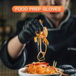 PACIFIC PPE 6-mil Heavy Duty Black Nitrile Gloves, Chemical Resistant, Food Safe, Latex Free Disposable Gloves for Mechanic, Cooking, and Cleaning, 100PCs, XL