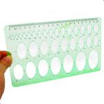 1Pcs 20cm Oval Ruler Drafting Template,Oval Line Drawing Ruler,Oval Tracing Drawing Ruler, Ellipse Template, Oval Stencil for Measuring Geometric Quilting Office School Supplies Formwork