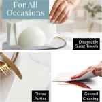 Reli. Bathroom Napkins Guest Disposable (60 Pack) Linen-Feel Guest Towels 12" x 15.75" | Cloth-Like Restroom Napkins | Paper Hand Towels for Bathroom, Kitchen, Dinner | White, Soft Absorbent
