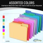 Black File Folders, 1/3-Cut Tabs, Letter Size, 12-Pack – Durable Office Filing Folders for Documents, Papers, and Organization