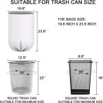 6 Gallon Small Clear Office Trash Bags, Wastebasket Trash Can Liners, Garbage Bags for Restroom, Home Bins, 100 Counts