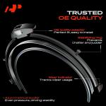 A-Premium Pack of 2 Windshield Wiper Bles with Wear Indicator & Towel - Compatible with Hyundai Accent 2006-2011 & Kia Rio, Rio5 2006-2011 - 22" and 16", Hook Connector, Left and Right