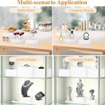 6PCS Buffet Risers, White Acrylic Food Risers for Buffet Table, Nesting Display Stand with Hollow Bottoms for Party, Catering, Dessert, Jewelry & Collectibles (10" x 10" x 6" to 5" x 5" x 1")