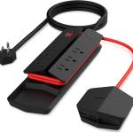 Monster Power Center Vertex Surge Protector with Detachable USB Power Strip, Surge Protector Power Strip - 6 AC Outlets, 2 USB-A Ports &1 USB-C Port