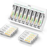 EBL Rechargeable AAA Batteries with Charger, 1100mAh NiMH, 1.2V, Recharge up to 1200x Times, Triple A Batteries for Remote Cordless Phone (16 Pack)