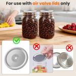 Electric Mason Jar Vacuum Sealer Kit for Mason Jars, Bags, Containers, Upgred 3-in-1 Jar Vacuum Sealer Machine for Mason Jars with Wide and Regular Mouth Canning Jar