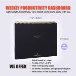 Weekly Acemic Planner for Student - 54 Weeks Spiral Dashboard Desk P Is The Perfect Organizer for Managing Your School & Personal Life - Study Planner for Year Productivity