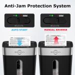 Bonsen 10-Sheet Cross Cut Paper Shredder for Home Office, P-4, Portable Handle, 4 Gallons Bin, Paper and Credit Card Shredder, Black (S3201 New Version)