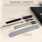 Liquid Ink Rollerball Pen, Luxury Metal Pen with Smooth Writing, Stylish Design, Effortless Writing, Fancy Pen with Gift Case for Men & Women, 2 Refills - Inky Black