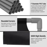 3 Panels Safety Barrice,5.8FT Foldable Security Barrier Gate with Heavy Duty PVC Frame,High Visibility Black Color,Crowd Control Restricted Area Pedestrian Barrice Traffic Fence