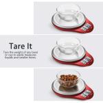 Food Scale, NUTRI FIT Kitchen Scales Digital Weight Grams and Ounces Large Stainless Steel Platform for Baking Cooking Weight Loss, High Accuracy Bre Coffee Scale, 1g Increment Tare Function, Red