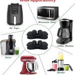 Sliding Mats for Kitchen aid He Stand Mixer with 2 Black Kitchen Accessories,Mixer Mover Slider Mat P for Kitchenaid 4.5-5 Qt Tilt-He Stand,Kitchen aid Mixers Accessories