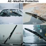 Silicone Windshield Wipers Replacement 26 and 20 Inch for Tesla Model Y Wiper Bles Accessories 2020-2024 (Set of 2) Top Lock