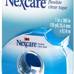 Nexcare Flexible Clear Tape, Waterproof Transparent Medical Tape, Secures Dressings and Catheter Tubing - 1 In x 10 Yds, 1 Roll of Tape
