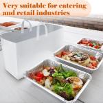 100 Pcs 22" x 14" x 15.25" Full Tray Catering Bags Take out Bags Bulk Catering Bag with Cardboard Bottom and Soft Loop Handles for Restaurant, Retail, Business