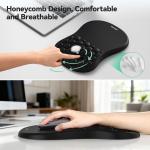 TECKNET Ergonomic Mouse P with Wrist Rest,Keyboard P and Mousep with Wrist Support,Massage Design Effectively Relieves Carpal Tunnel Syndrome Suitable for Computers and Laptops
