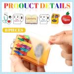 6 Sets Acrylic Back to School Hall Pass Lanyards Unbreakable School Passes Set for Teachers Cute Classroom Passes for Bathroom, Office, Library and Nurse Classroom Supplies(Cute)