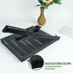 12" Guillotine Paper Cutter - 10 Sheet Capacity for Cardstock, Photos & Crafts | Heavy Duty Steel Base with Safety Guard | Ideal for Office, School or Home Use