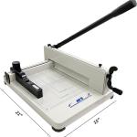 HFS(R) Heavy Duty Guillotine Paper Cutter 400 Sheet Capacity | Solid Steel Construction (A4-12'' Paper Cutter)