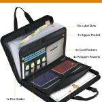 Important Document Organizer Folio Accordion File Organizer Fireproof Expanding File Folder Storage Box with Zipper Labels 13 Pockets for Business Office Receipt Travel