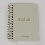 Stefast & Sustained Church Notes Journal Extended Edition - 4 Pages per Sermon - Organize & Apply Sermon Notes - Formatted to Write Key Points, Bible Verses, Notes, and Application (Seafoam Green)