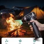 Electric Air Duster-（3 Times The Average Market Wind Force）, Super Power Cordless Duster, Rechargeable Brushless Motor Durable Blower, 3-Gear justable for Keyboard, Car, House, Patio