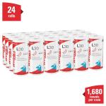 WypAll GeneralClean L30 Cloths Heavy Duty Cleaning Wipes (05843), Strong and Soft Bulk Paper Wipers, White (70 Sheets/Roll, 24 Rolls, 1,680 Sheet Total)