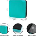 Mini Dry Erase Erasers, IHPUKIDI 48 Pack Magnetic Whiteboard Dry Erasers Chalkboard Cleaner Wiper for Kids and Classroom Teacher Supplies, Home and Office (2 x 2 Inch) Green