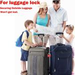 1/8inch Stainless Steel Security Cable 4/6/10/15FT Luggage Lock Safety Cable Wire Flexible Steel Cable Security Wire Rope with Double Loop (2 Pack)