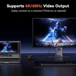 TobenONE 10-in-1 Shortcut-Key Docking Station with 4 Shortcut Button and Volume Knob, USB C Dock with 4K@60Hz HDMI, 100W PD, 3 USB, Ethernet, Audio, SD/microSD for MacBook, Windows, Chrome, Mac mini