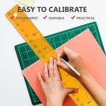 DOITOOL Acemic T-Ruler 13 Inch Transparent Plastic Measuring Straight Ruler with Inch and Centimeter Scales for School Crafting Drawing Supplies 2-Pack