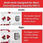 Rerishom Portable Door Lock Extra Lock for ditional Privacy and Safety in Home, Hotel, Apartment, AirBNB - Red