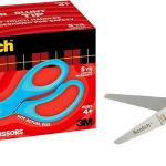 Scotch 5" Soft Touch Blunt Kid Scissors, Purple, 12 Count Teacher's Pack, Ideal for school supplies and classroom projects