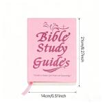 Zxsluktv 66-page Bible Study Companion: A Guided Journal with Study Notes, Key Themes, and Life Applications to Understand God’s Word and Deepen Your Faith (Pink)