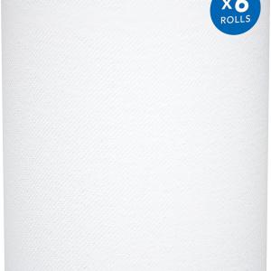 Scott Professional Universal 100% Recycled Fiber Hard Roll Paper Towels, Bulk (56158), Hardwound 1.5' Core, Absorbency Pockets, Compressed, White (6 Rolls at 800' Each, 4,800'/Case)