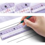 8 Pcs Purple Geometry Set Cute Compass Set with Maths Protractor Rulers, Math Set for Drawing Measuring Tools, Kawaii Ruler Kit for Class Women Girls School Supplies (Purple)