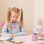 Cute Calculators, 8 Digit with LCD Display for Teachers Student Basic Office for School, Mini Calculator, Cartoon Handheld Calculator 5.9×2.6 inch Pink