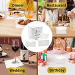 Cocktail Napkins - 200 Count 2-Ply White Napkins Disposable, 4.5 x 4.5 Inch Folded Paper Napkins Bulk Beverage Napkins for Dinner Wedding Bar Party and Everyday Use