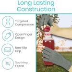 Vive Arthritis Gloves - Men, Women Rheumatoid Compression Hand Glove for Osteoarthritis- Arthritic Joint Pain Relief - Carpal Tunnel Wrist Support - Open Finger, Fingerless Thumb for Computer Typing