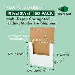 Boxes Fast Small Business Packaging, Shipping Box 12.5" x 12.5" x 1" Bulk | Cardboard, Gift, Storage, Large, Double Wall Corrugated Boxes