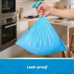 300 Count 15 Micron Extra Thick 4 Gallon Drawstring Small Trash Bags, Sturdy & Tear-Resistant Small Garbage Bags for Bathroom, Office, Bedroom & Kitchen
